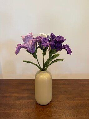 Handmade Crochet Iris Bouquet